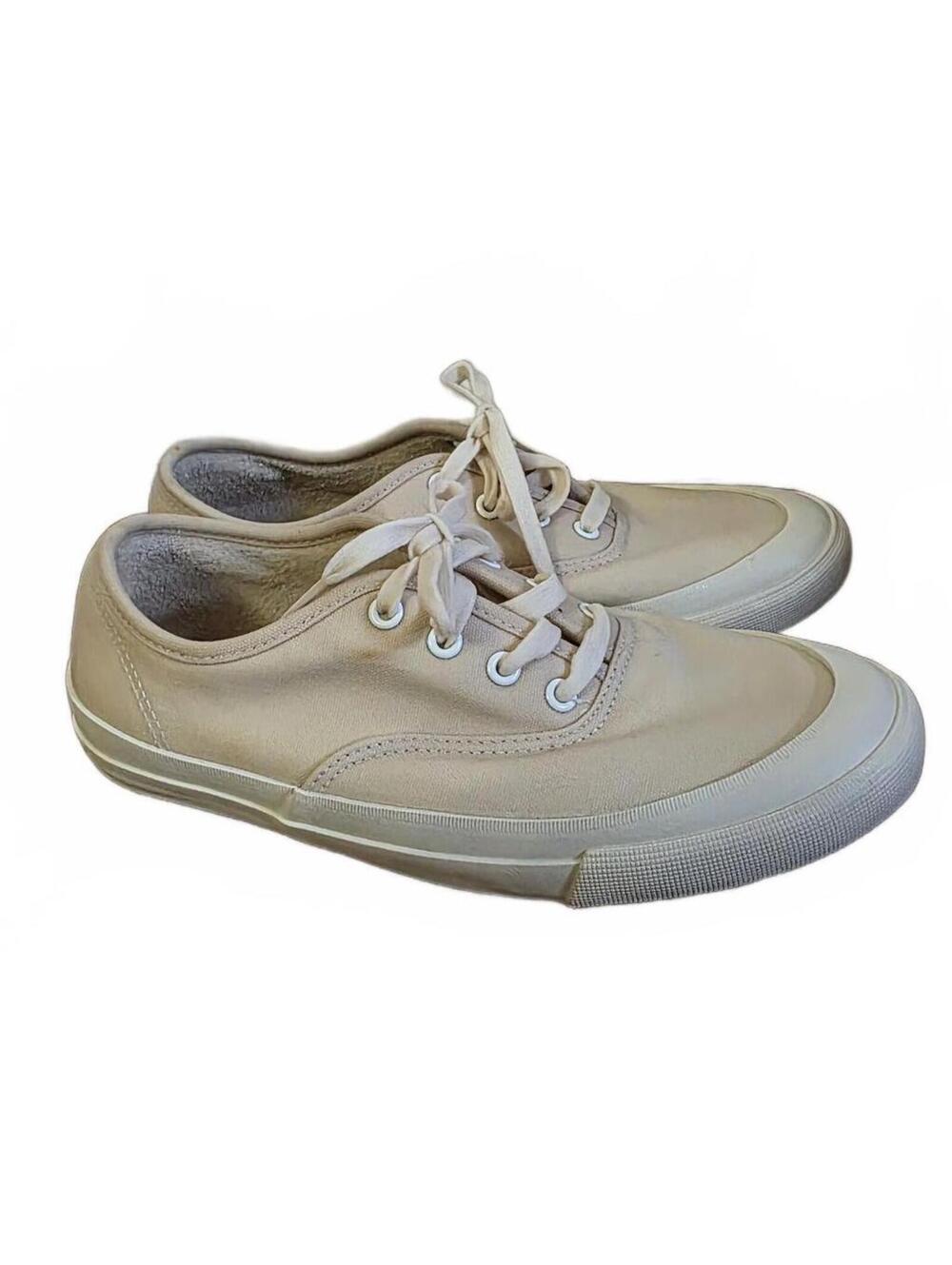 Vintage Keds Classic Canvas Sneakers Women's Size 7.5 Beige